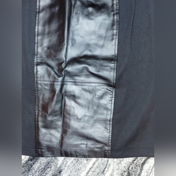 Metrostyle NWT Genuine leather panel straight skirt size 6, zipper - Picture 7 of 10